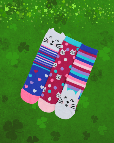 Kitty Socks - Children EUR: 30.5 - 38.5 UK: 12-5.5