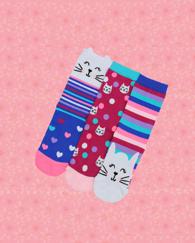 Kitty Socks - Children EUR: 30.5 - 38.5 UK: 12-5.5